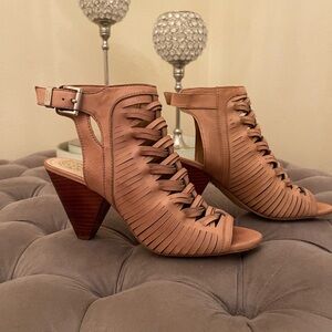 Vince Camuto Brown Strappy Heeled Sandals